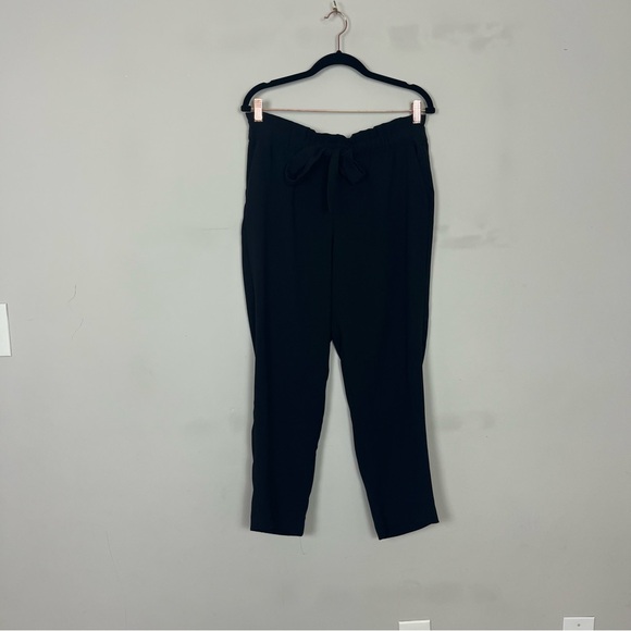 LOFT PULL ON ANKLE LENGTH PANTS TIE WAIST IN BLACK SIZE MEDIUM - Picture 4 of 13